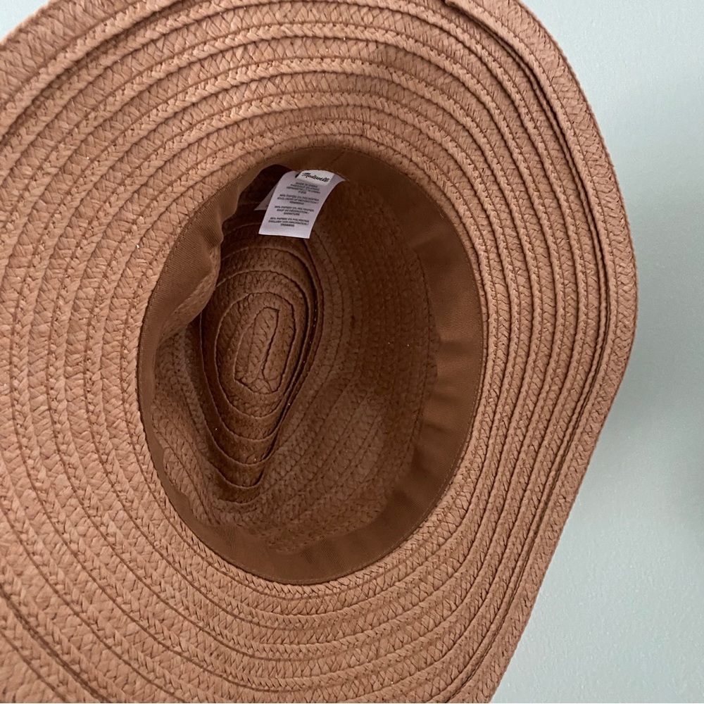 Madewell Packable Braided Straw Hat, M/L Size, Tan and Cream Color - Picture 9 of 10